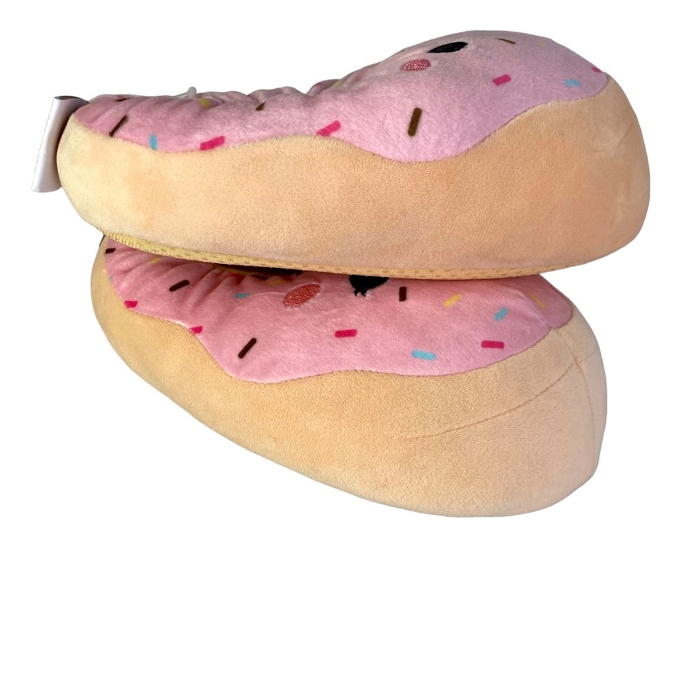 Squishmallows Slippers Kid's Girl Pink Dabria Donut Doughnut Plush Size 4/5 New - Picture 6 of 10